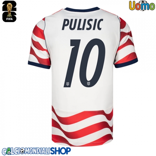 Maglie da calcio Stati Uniti Christian Pulisic #10 Prima Maglia Mondiali 2026  Manica Corta